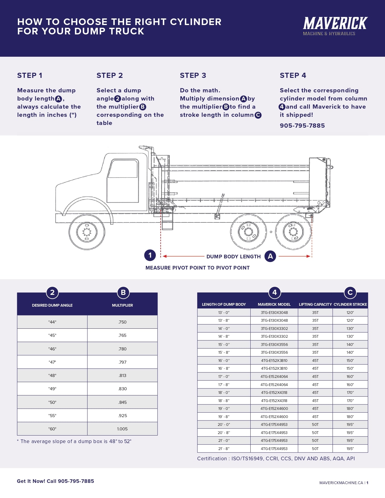 Cylinder for Dump truck