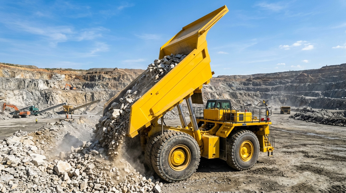 Mining Truck Dumping